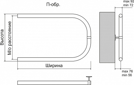 Эконом П-обр AISI 32х2 500х500 Полотенцесушитель  TERMINUS Сургут - фото 3