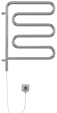 Электро 25 Ш-обр 450х570 поворотный Полотенцесушитель  TERMINUS Сургут - фото 2
