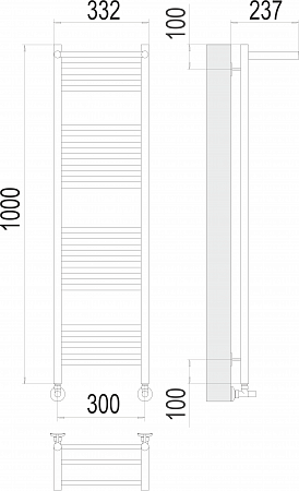 Аврора с/п П20 300х1000 Полотенцесушитель  TERMINUS Сургут - фото 3