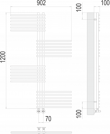 Европа П24 70х1200 Полотенцесушитель  TERMINUS Сургут - фото 3