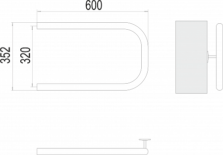П-обр AISI 32х2 320х600 Полотенцесушитель  TERMINUS Сургут - фото 3