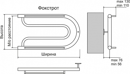 Фокстрот AISI 32х2 320х700 Полотенцесушитель  TERMINUS Сургут - фото 3