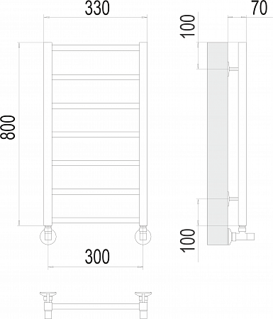 Контур П7 300х800 Полотенцесушитель  TERMINUS Сургут - фото 3