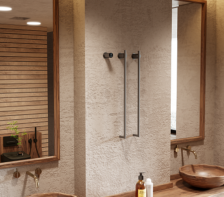 Рондо П2 350х760 электро Полотенцесушитель TERMINUS Оружейная сталь Сургут - фото 6