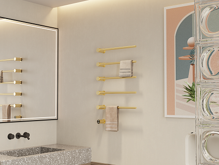 Аккорд П5 500х800 электро Полотенцесушитель TERMINUS Брашированное золото Сургут - фото 5