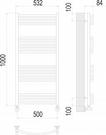 Классик П20 500х1000 Полотенцесушитель  TERMINUS Сургут - фото 3