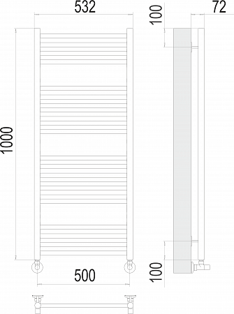 Аврора П20 500х1000 Полотенцесушитель  TERMINUS Сургут - фото 3