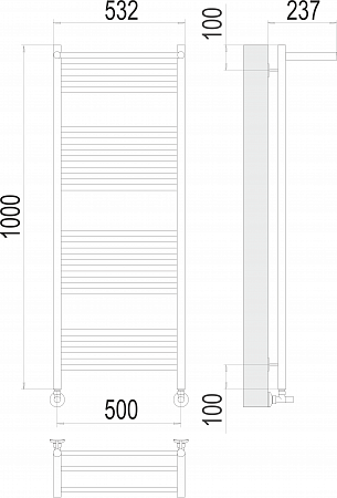 Аврора с/п П20 500х1000 Полотенцесушитель  TERMINUS Сургут - фото 3