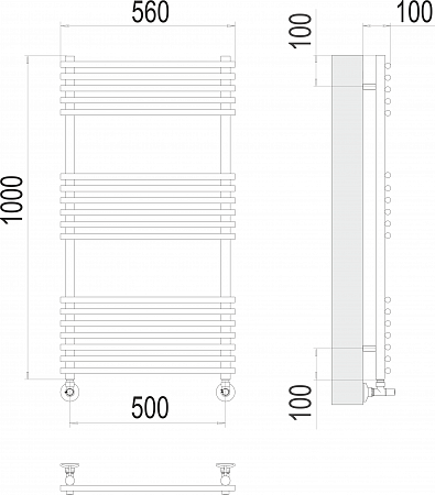 Ватра П18 500х1000 Полотенцесушитель  TERMINUS Сургут - фото 3