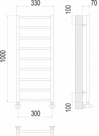 Контур П9 300х1000 Полотенцесушитель  TERMINUS Сургут - фото 3