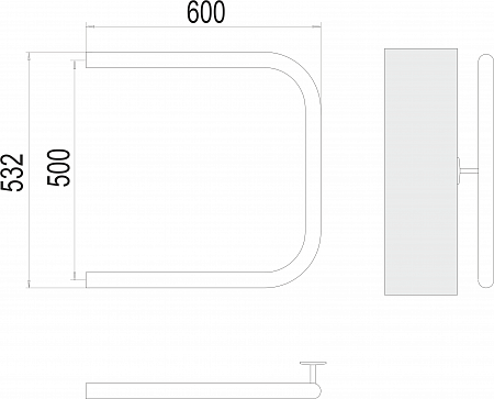 П-обр AISI 32х2 500х600 Полотенцесушитель  TERMINUS Сургут - фото 3