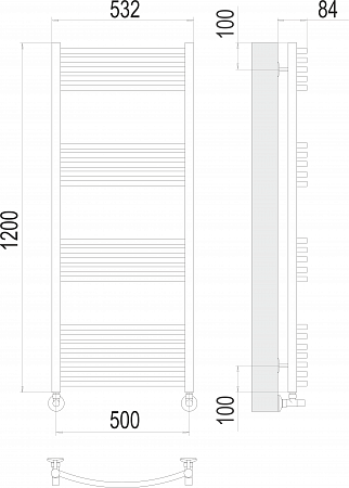 Классик П22 500х1200 Полотенцесушитель  TERMINUS Сургут - фото 3