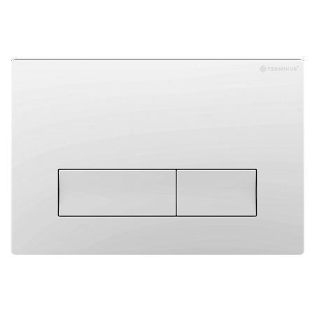 Клавиша смыва для инсталляции Terminus Classic кнопка прямоугольник цвет белый Сургут - фото 1