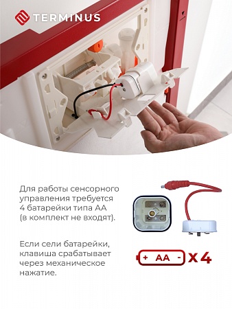 Сенсорная система инсталляции для подвесного унитаза 500х1125 (3 в 1) Terminus Сургут - фото 3