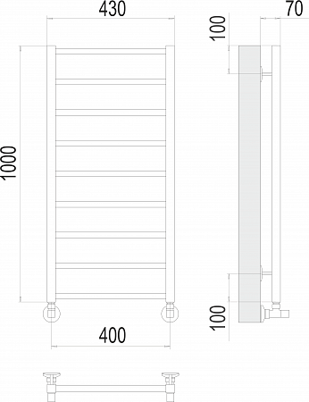 Контур П9 400х1000 Полотенцесушитель  TERMINUS Сургут - фото 3