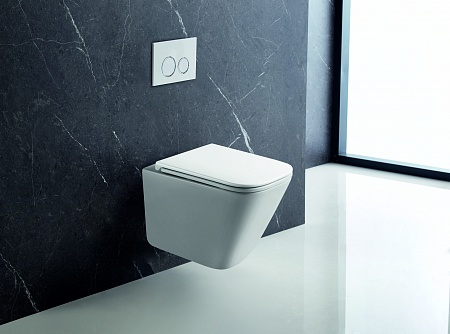 Подвесной унитаз безободковый Terminus Ватикан Monolit 490х340 белый Сургут - фото 1