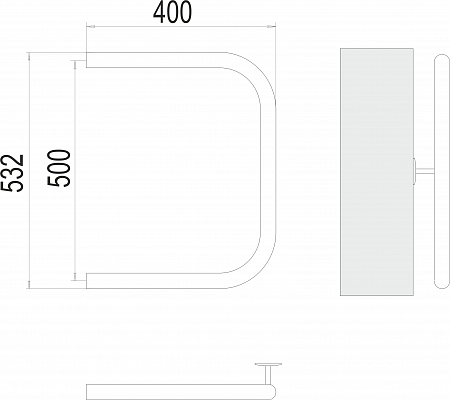 П-обр AISI 32х2 500х400 Полотенцесушитель  TERMINUS Сургут - фото 3